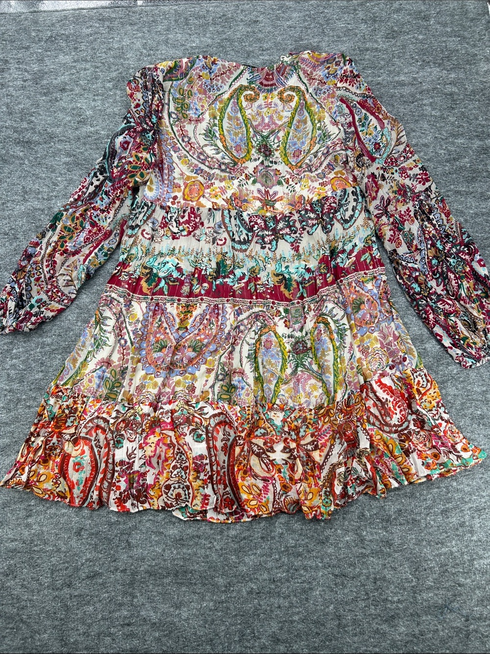 ZARA Women’s Tiered Metallic Dress, Size XS - Picture 6 of 11